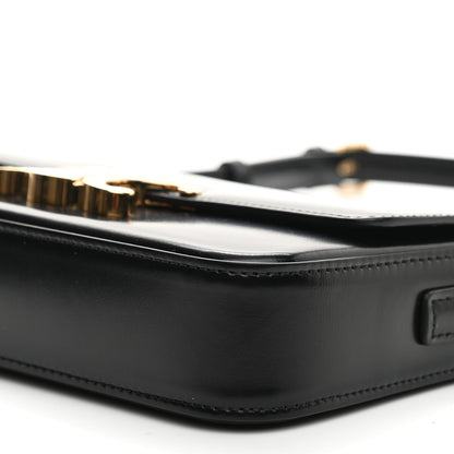 Celine Shiny Calfskin Triomphe Shoulder Bag Black 9 of 9