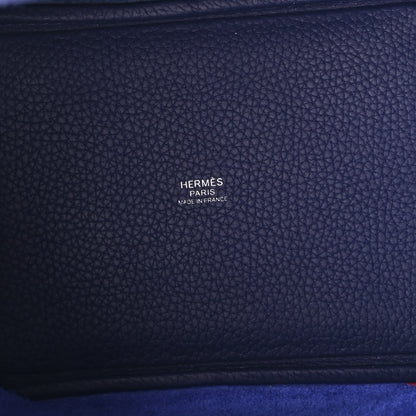 Hermes Taurillon Clemence Casaque Picotin Lock 18 PM Bleu Electrique Bleu Encre 5 of 12