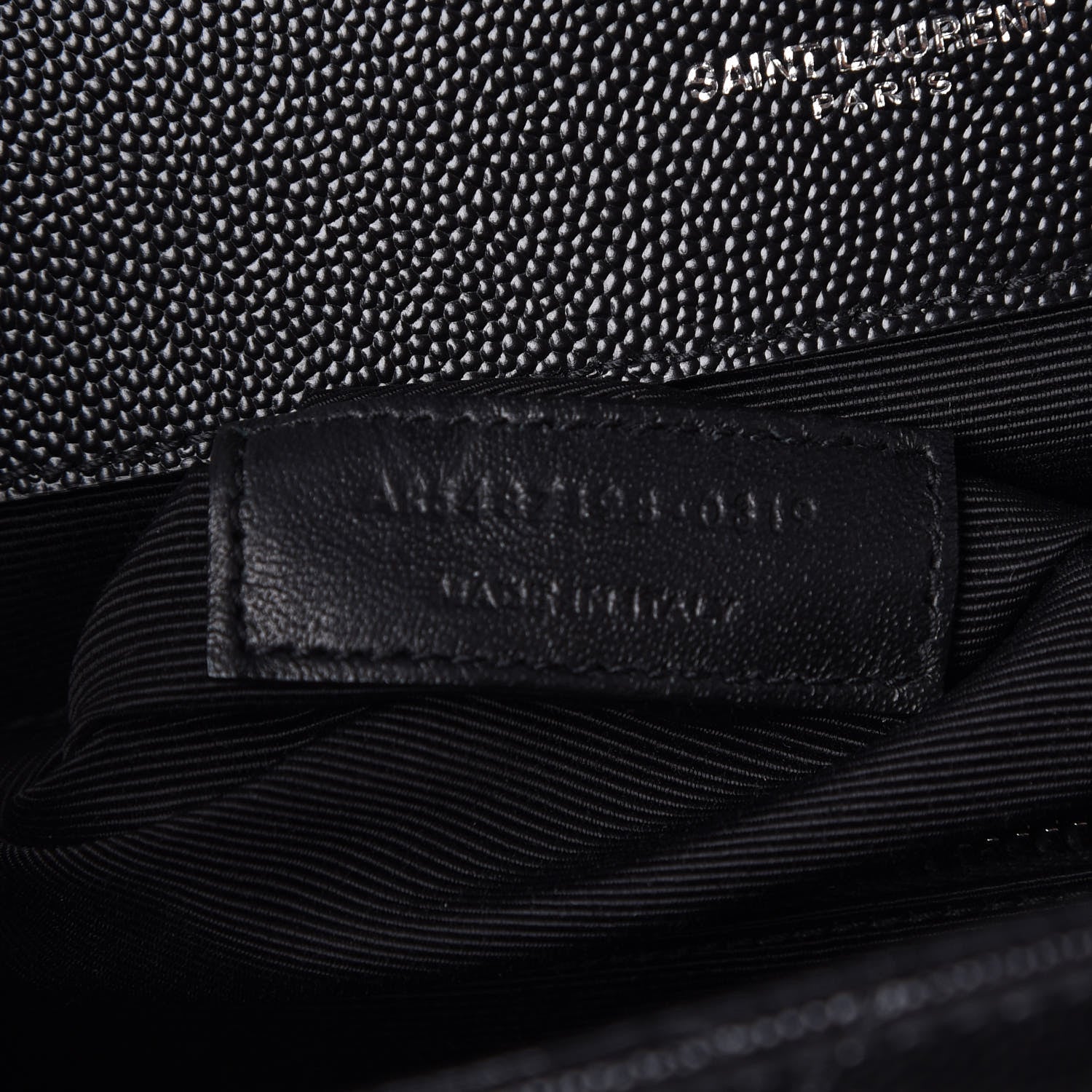 Saint Laurent Grain De Poudre Textured Mixed Matelasse Large Triquilt Monogram Satchel Black 8 of 10