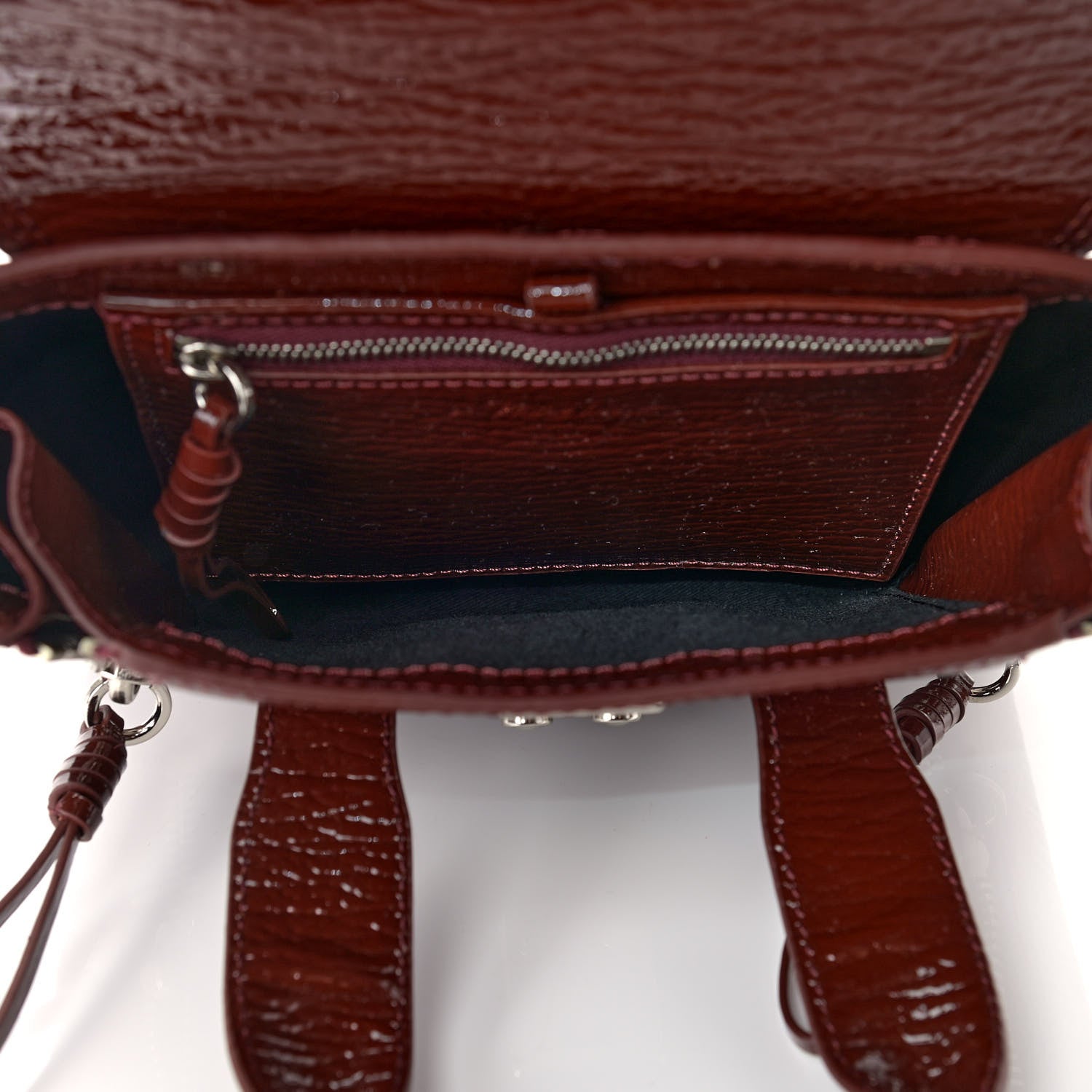 3.1 Phillip Lim Textured Patent Mini Pashli Satchel Burgundy 5 of 14