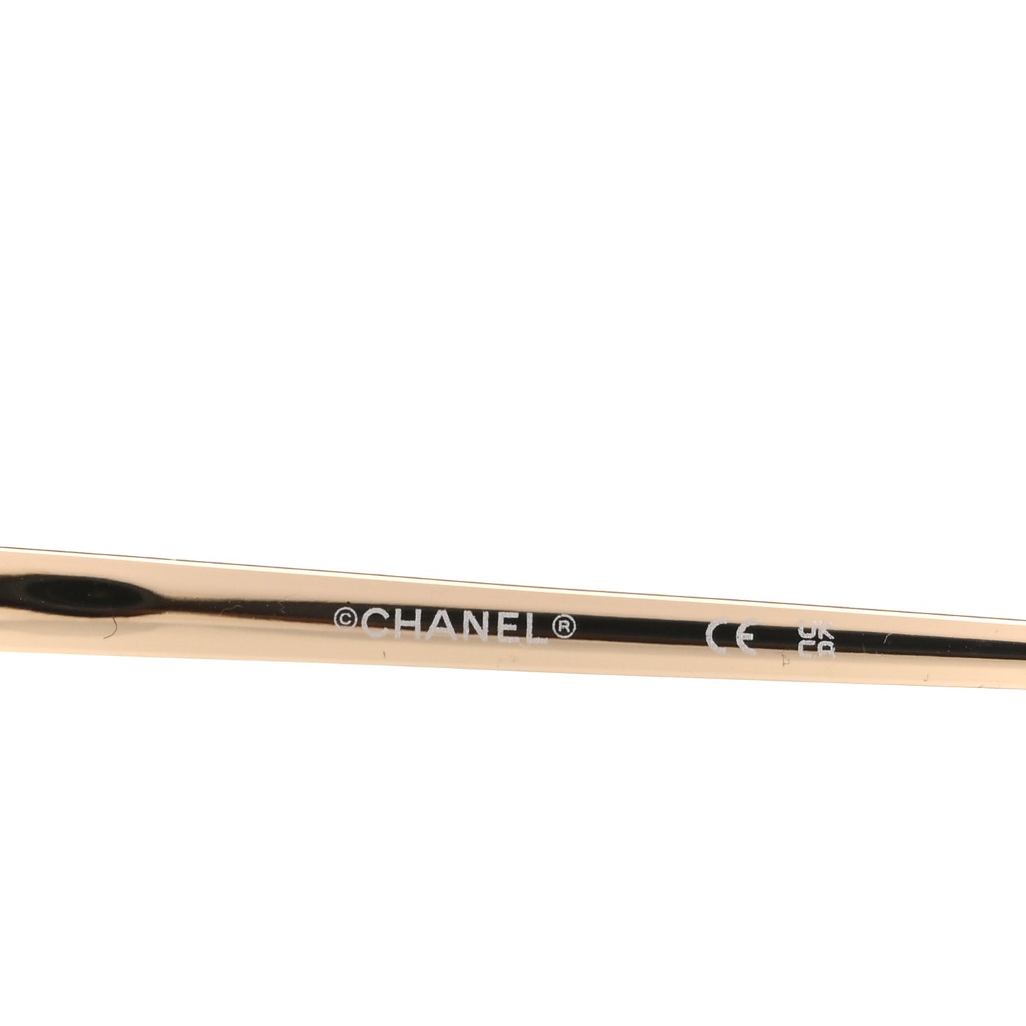 Metal Crystal CC Logo Sunglasses 71707 Black Gold
