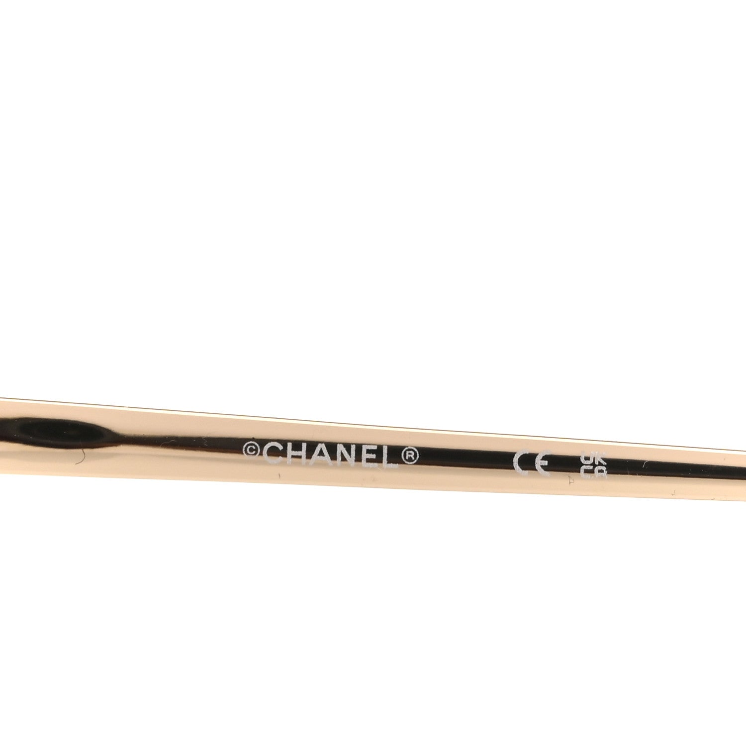 Chanel Metal Crystal CC Logo Sunglasses 71707 Black Gold 5 of 8