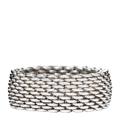 Tiffany Sterling Silver Somerset Mesh Ring 67 12 1 of 4