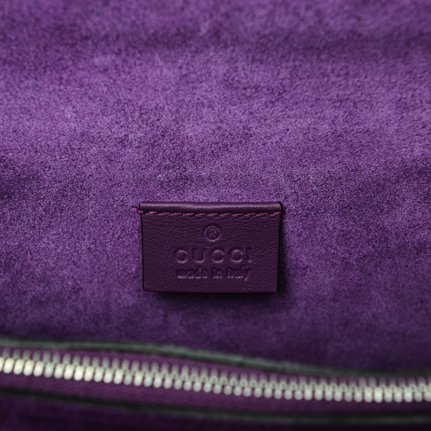 GG Supreme Monogram Embroidered Small Dionysus Shoulder Bag Purple