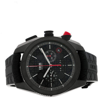 Christian Dior DLC Stainless Steel Rubber 41mm Chiffre Rouge Chronograph Automatic Watch Black 2 of 5