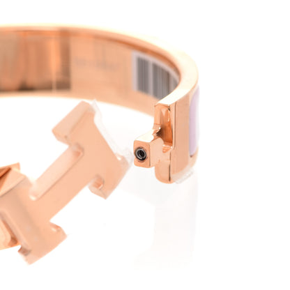 Hermes Enamel Narrow Clic Clac H Bracelet PM Rose Dragee 4 of 8