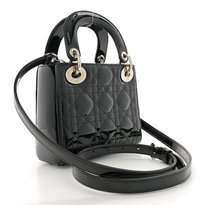 Christian Dior Patent Cannage Mini Lady Dior Black 3 of 11