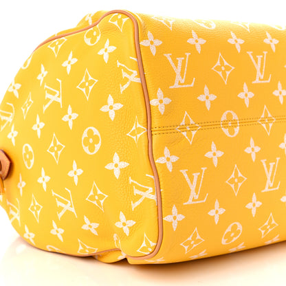 Louis Vuitton Calfskin Monogram Speedy P9 Bandouliere 40 Jaune Mat 8 of 12