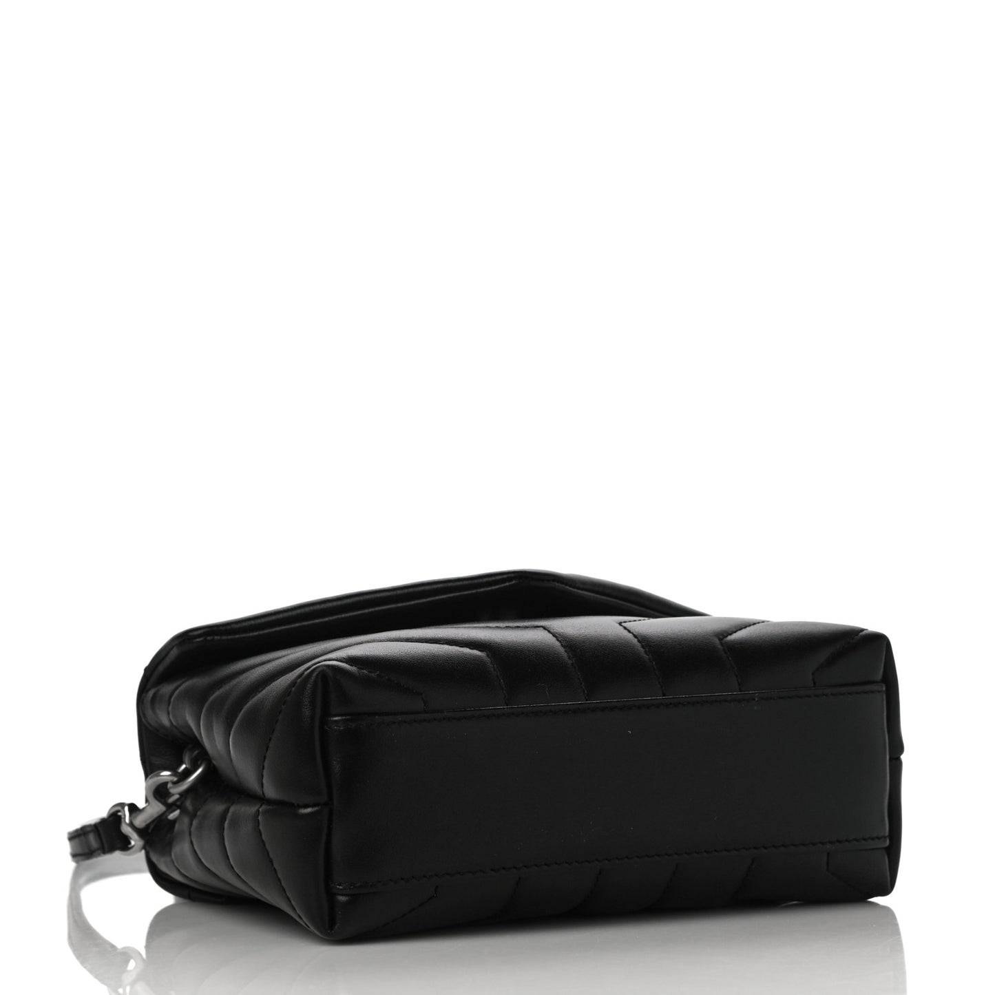 Calfskin Y Quilted Monogram Toy Loulou Crossbody Bag Black