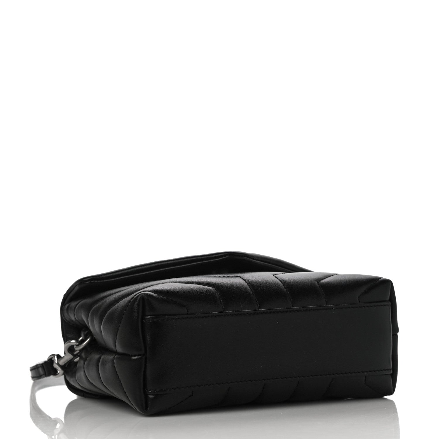 Saint Laurent Calfskin Y Quilted Monogram Toy Loulou Crossbody Bag Black 4 of 10