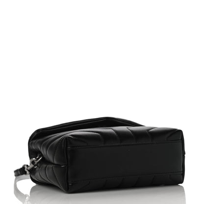 Saint Laurent Calfskin Y Quilted Monogram Toy Loulou Crossbody Bag Black 4 of 10