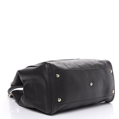 Gucci Pebbled Calfskin Medium Soho Shoulder Bag Black 3 of 11