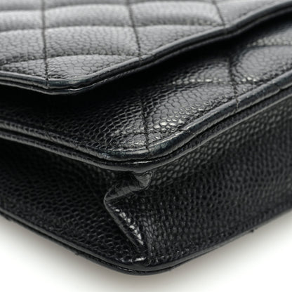 Chanel Caviar Quilted Wallet on Chain WOC Black 9 of 11
