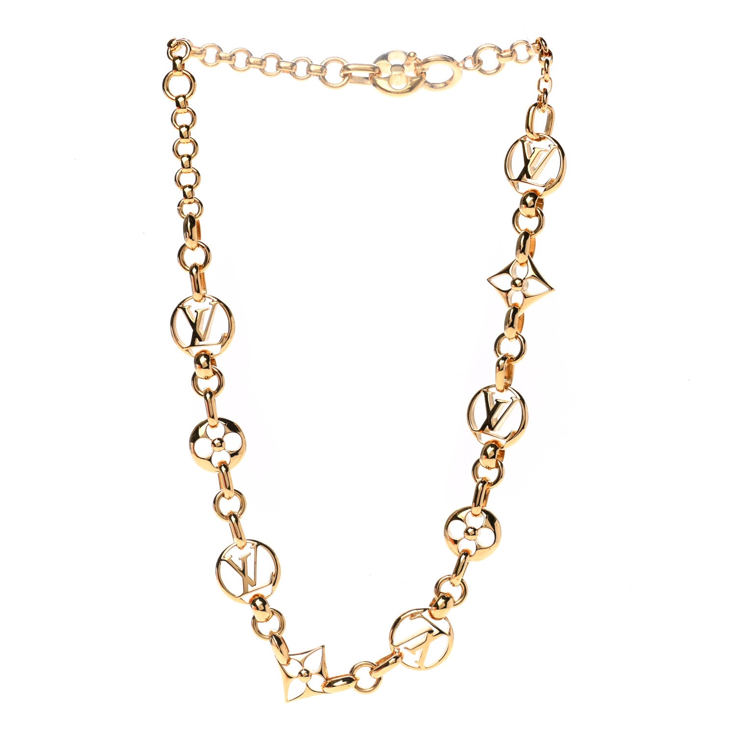 Louis Vuitton Metal Crazy In Lock Choker Necklace Gold 3 of 7