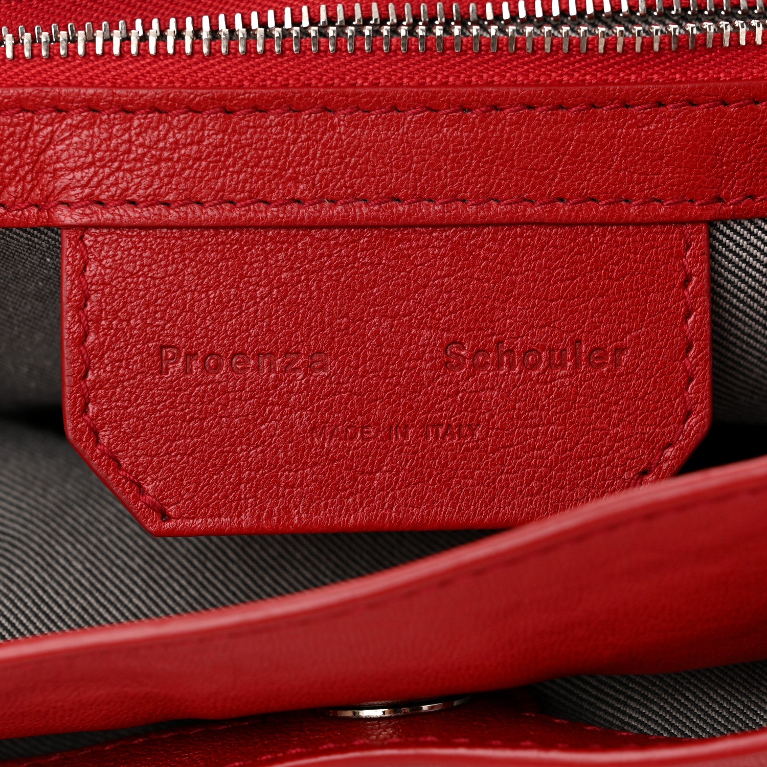 Proenza Schouler Lambskin Tiny PS1 Satchel Red 6 of 11