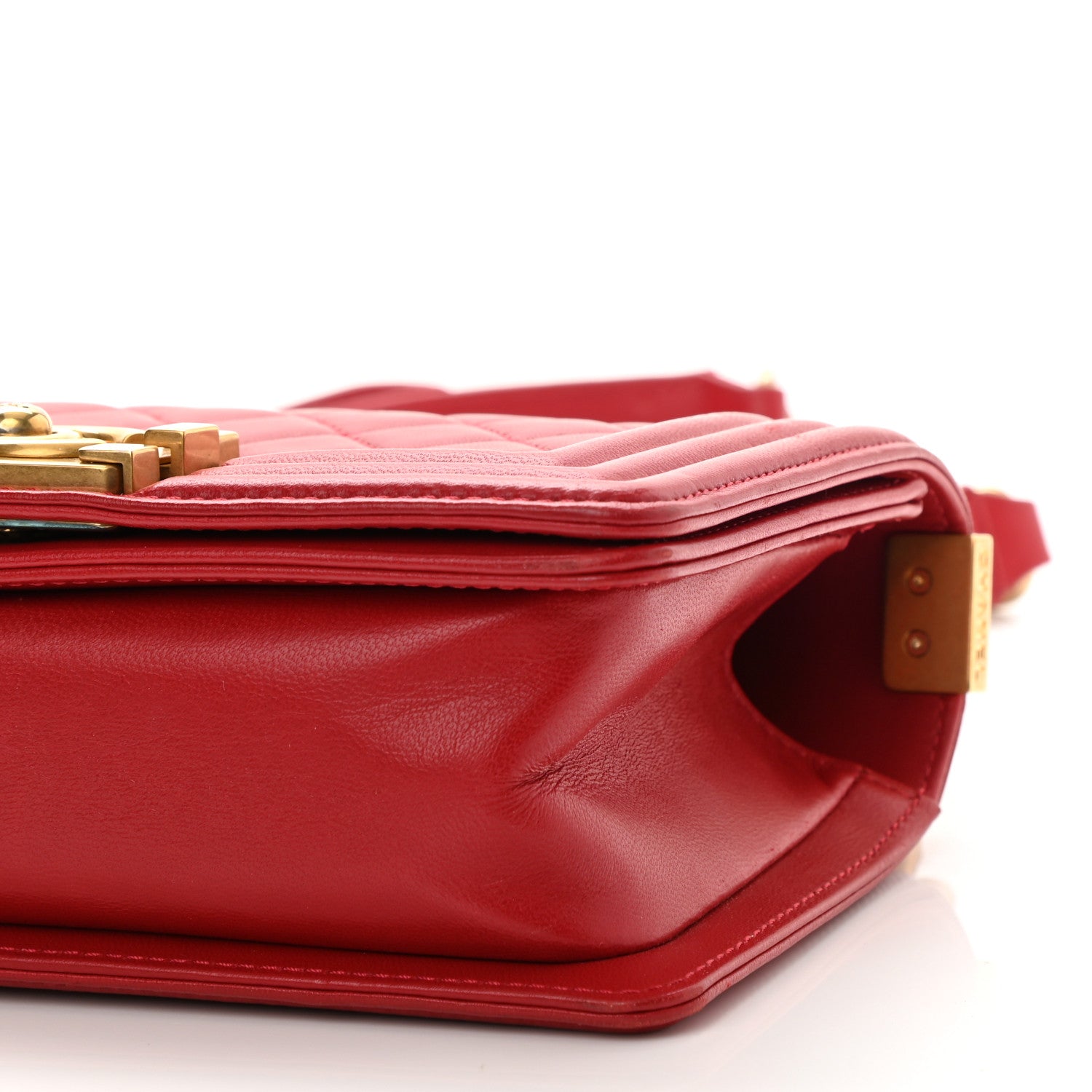 Chanel Lambskin Quilted Small Boy Flap Red 9 of 10