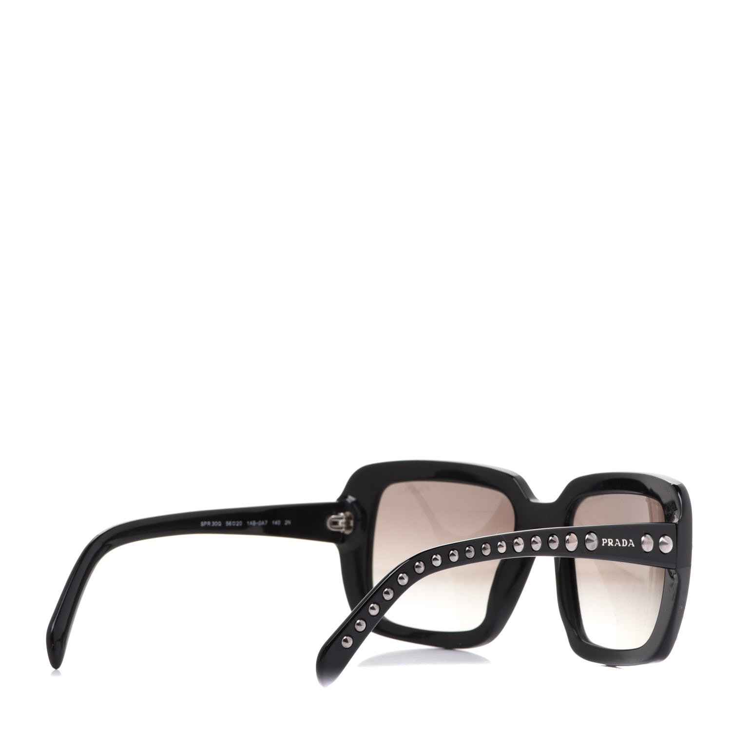 Prada Square Studded Ornate Sunglasses SPR 30Q Black 1 of 9