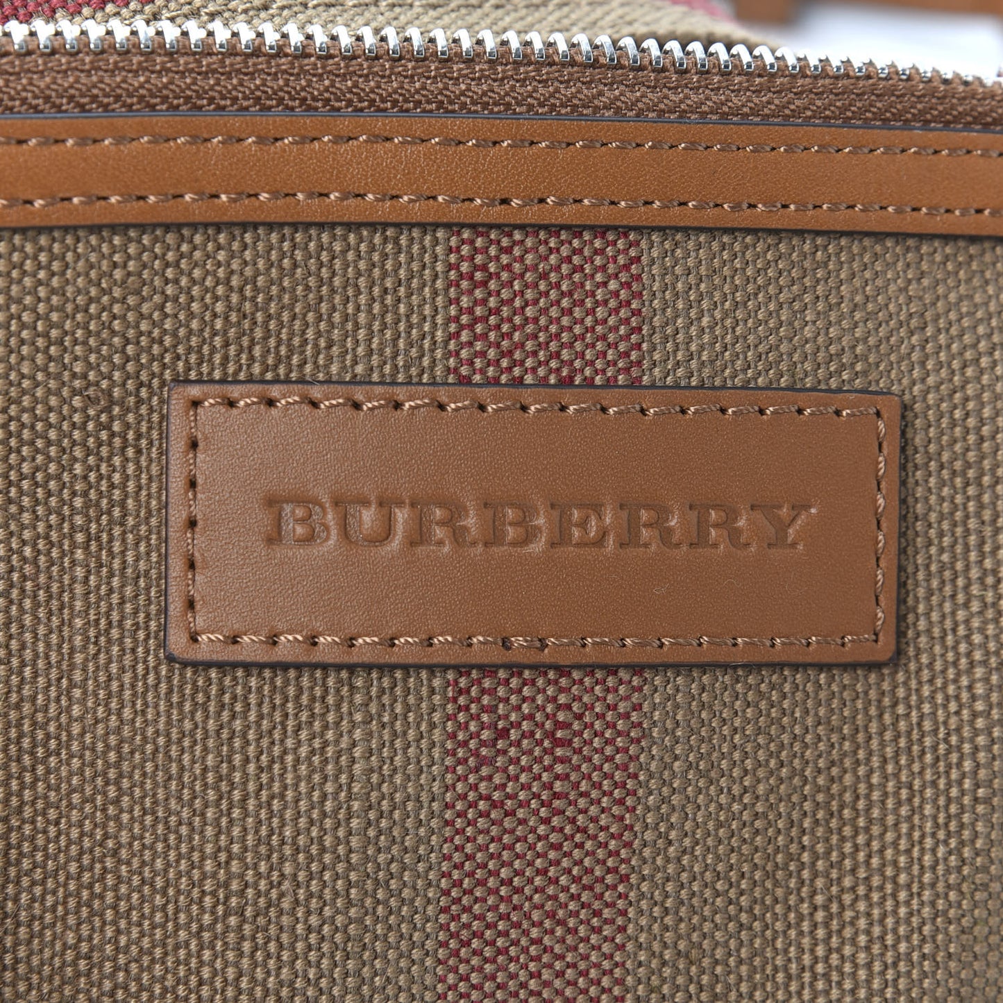 Canvas Mega Check Mini Ashby Tassel Crossbody Saddle Brown