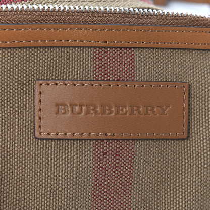 Burberry Canvas Mega Check Mini Ashby Tassel Crossbody Saddle Brown 8 of 9