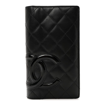 Chanel Calfskin Quilted Cambon Yen Wallet Black 1 of 13