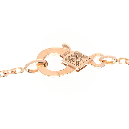 Van Cleef & Arpels 18K Rose Gold Diamond Vintage Alhambra Pendant Necklace 5 of 6