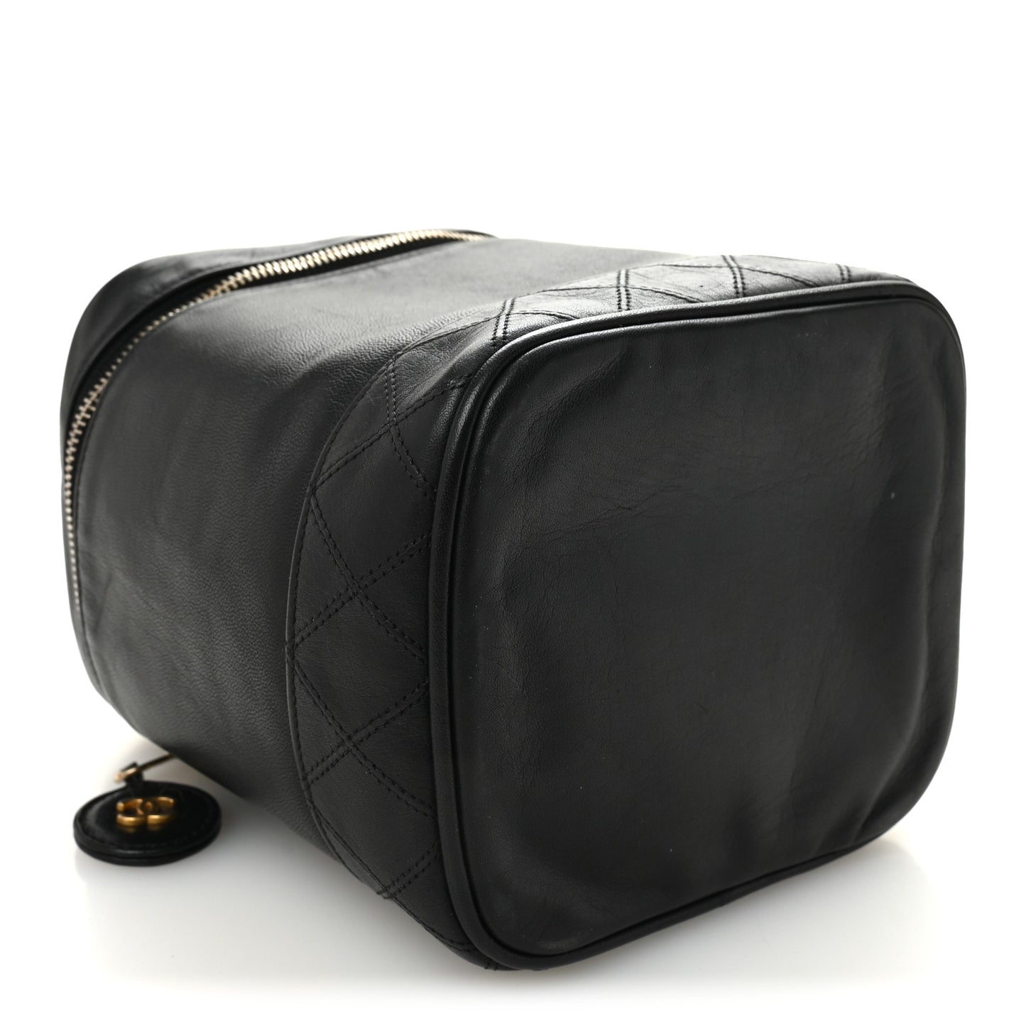 Calfskin Vanity Cosmetic Bag Black