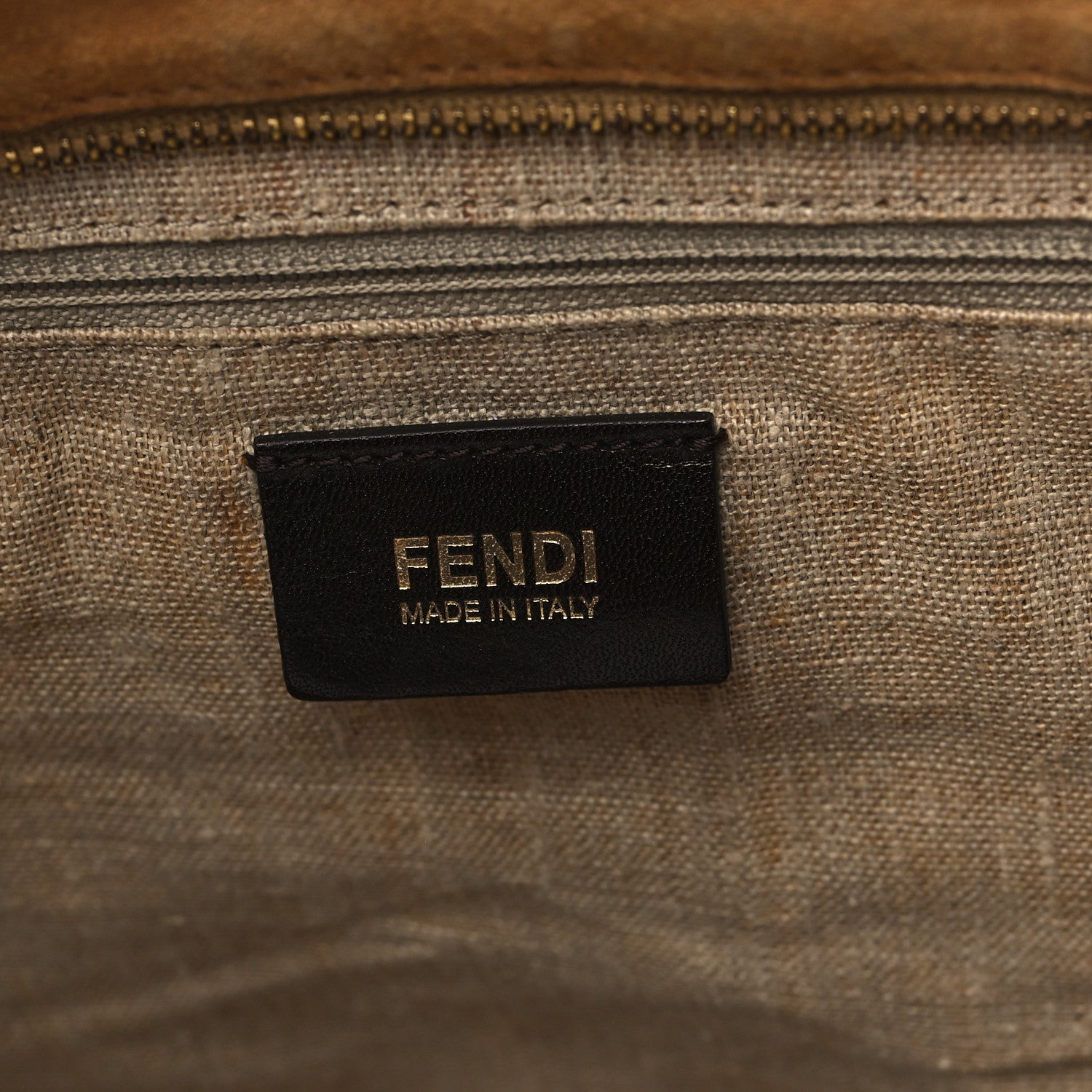 Fendi Pequin Cuoio Vegetale Medium Roll Tote Tobacco Cuoio Miele 6 of 13