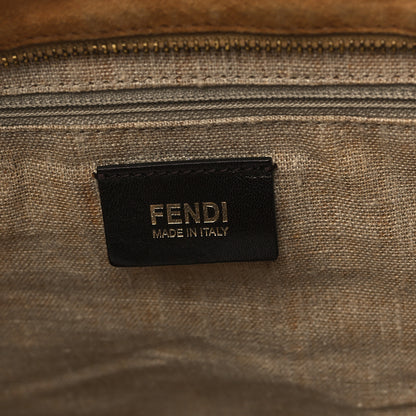 Fendi Pequin Cuoio Vegetale Medium Roll Tote Tobacco Cuoio Miele 6 of 13