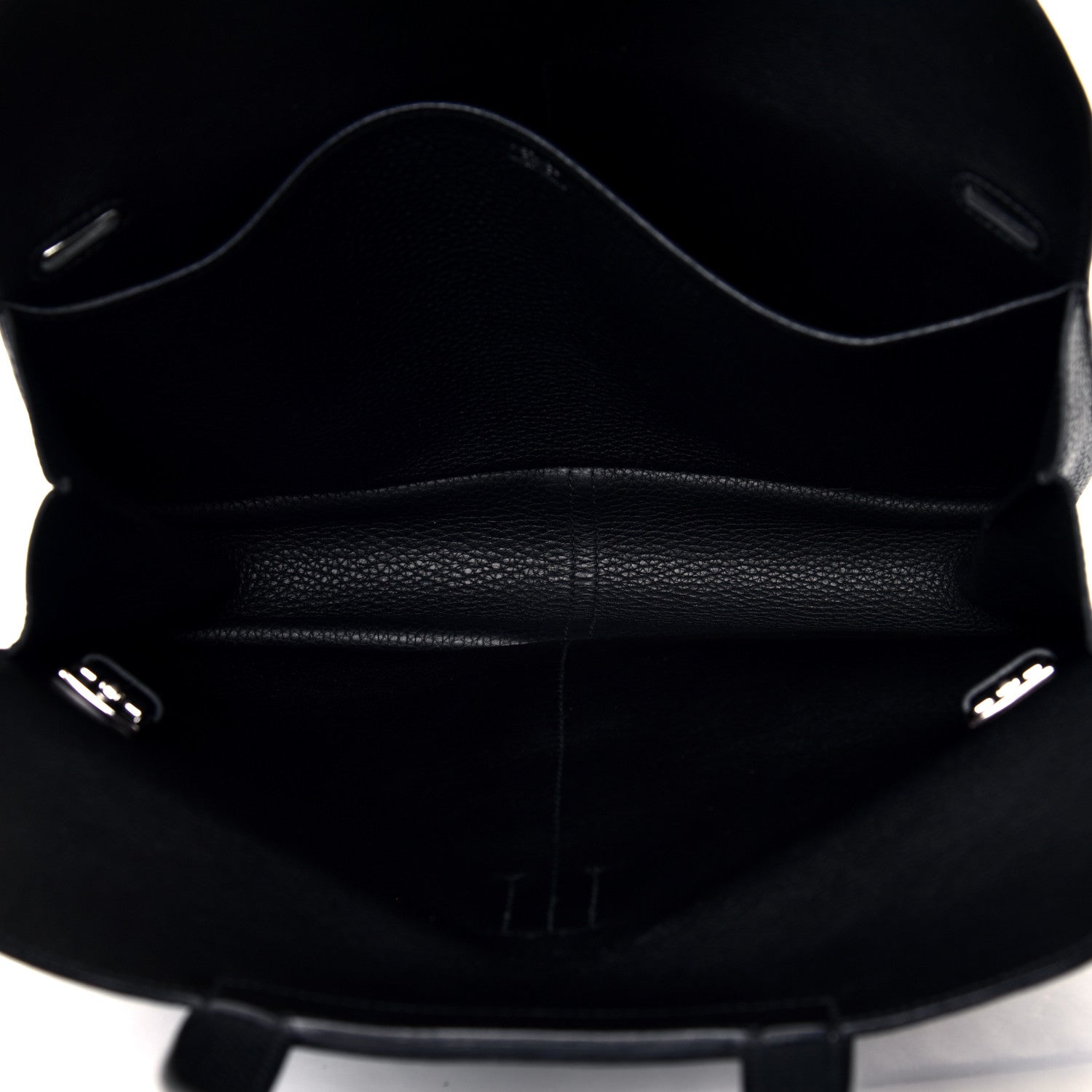 Hermes Taurillon Clemence Halzan 31 GM Black 4 of 6