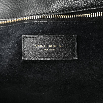 Saint Laurent Grained Deerskin Bea Tote Black 6 of 10