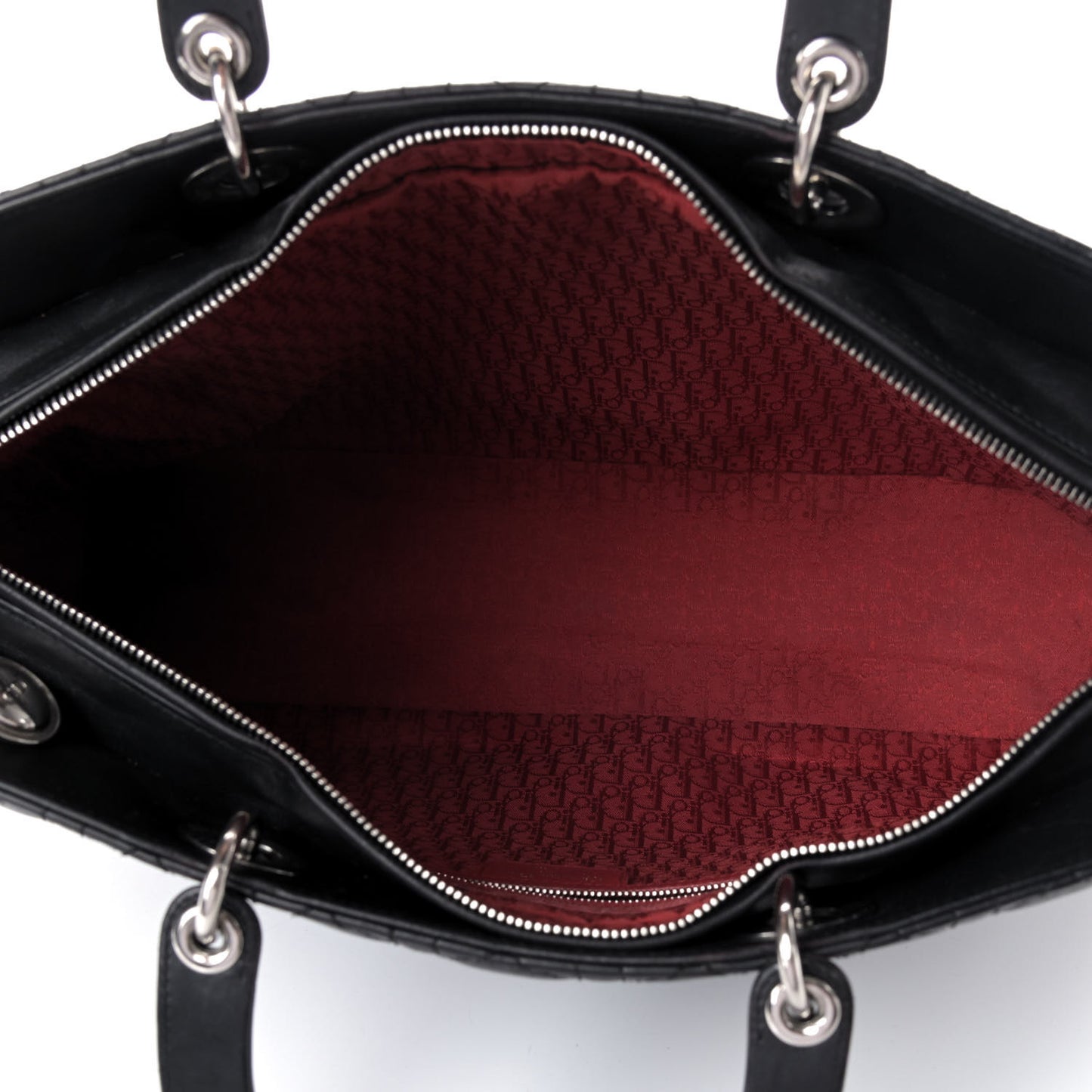Lambskin Cannage XL Lady Dior Black