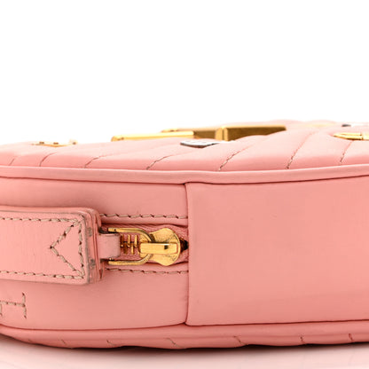 Louis Vuitton Calfskin Embellished New Wave Love Lock Heart Bag Rose Pomettes 9 of 10