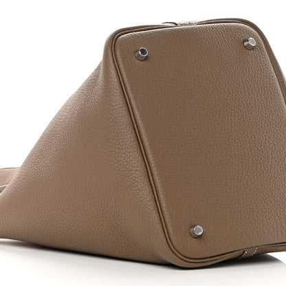 Hermes Taurillon Clemence Picotin Lock 22 MM Etoupe 9 of 11