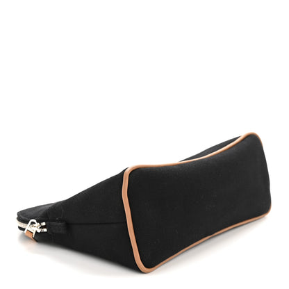 Hermes Cotton Canvas Bolide Travel Cosmetic Pouch MM Black 4 of 6