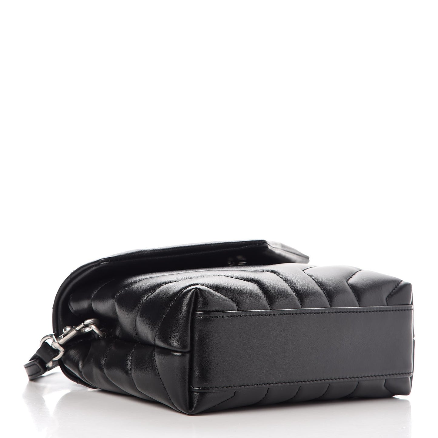Calfskin Y Quilted Monogram Toy Loulou Crossbody Bag Black