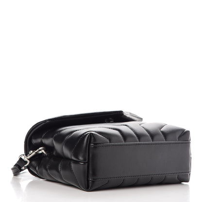 Saint Laurent Calfskin Y Quilted Monogram Toy Loulou Crossbody Bag Black 4 of 8
