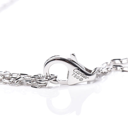 Cartier 18K White Gold 2 Diamond LOVE Necklace 8 of 9