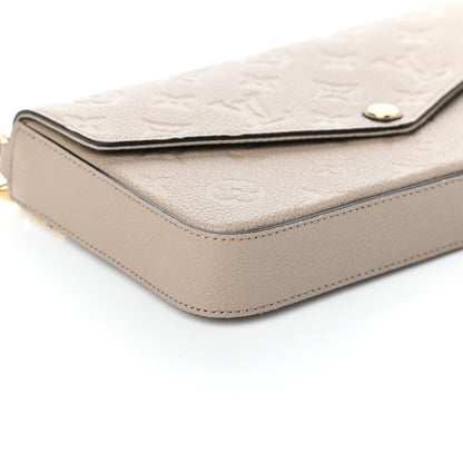 Louis Vuitton Empreinte Pochette Felicie Chain Wallet Tourterelle 8 of 9