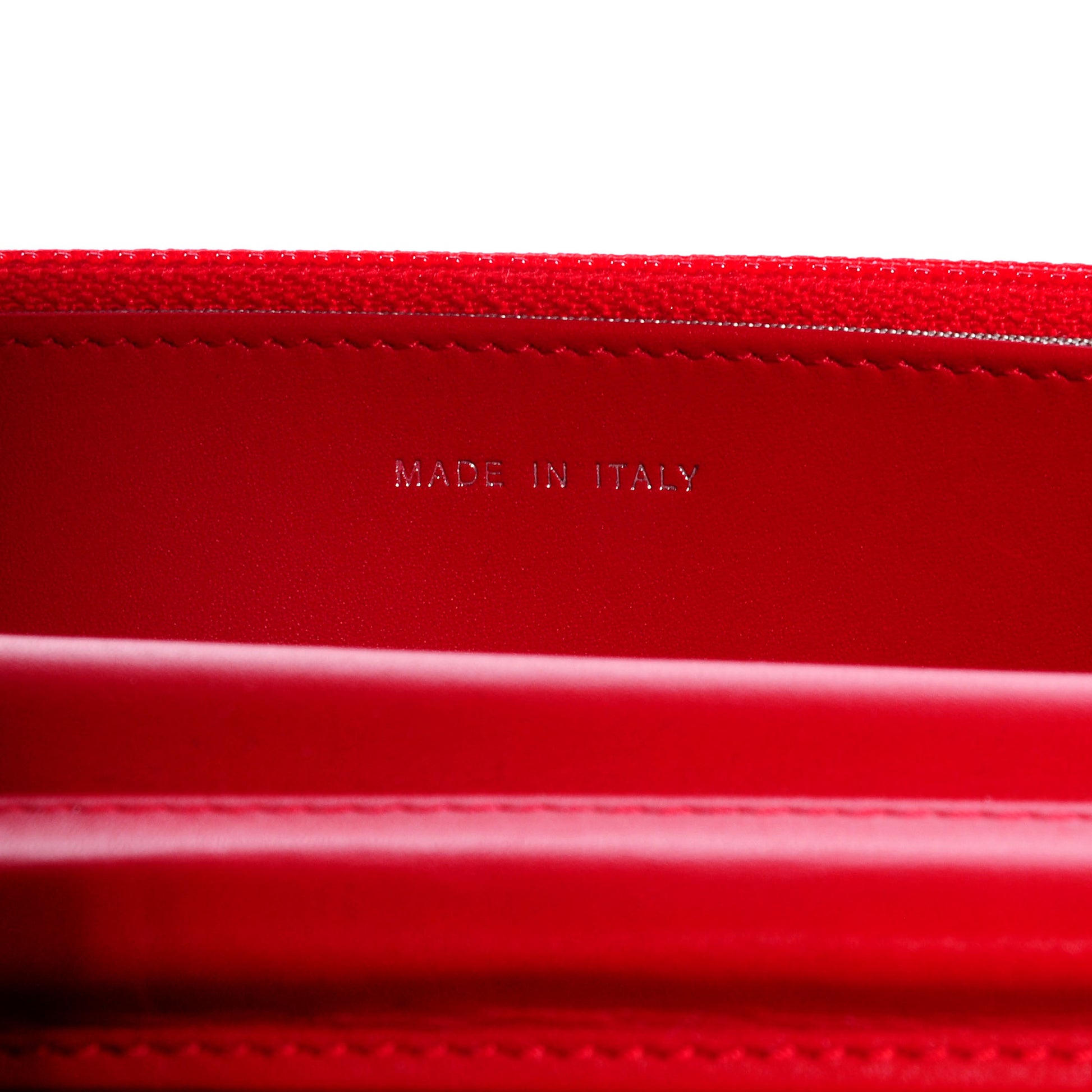 Chanel Patent Quilted Brilliant Wallet On Chain WOC Red 8 of 8