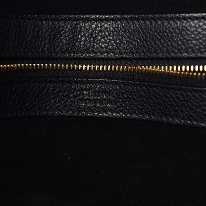 Celine Soft Grained Calfskin Small Belt Cabas Phantom Black 6 of 16