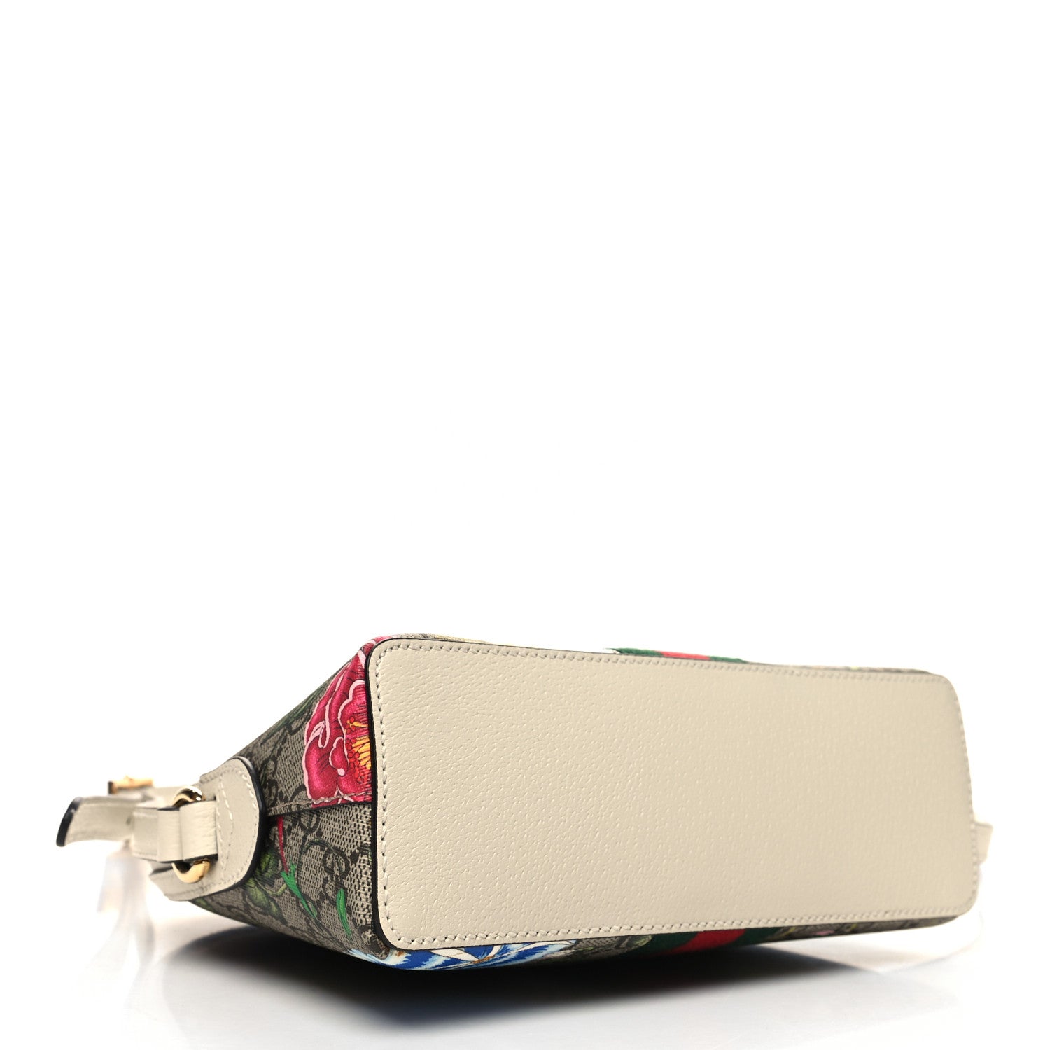 Gucci GG Supreme Monogram Flora Web GG Small Ophidia Dome Shoulder Bag White 4 of 10