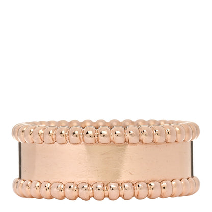 Van Cleef & Arpels 18K Rose Gold Perlee Signature Ring 53 6.5 3 of 6