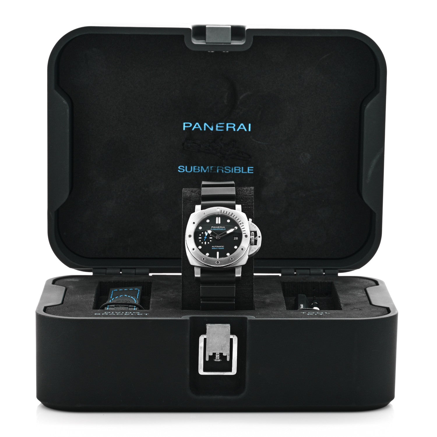 Panerai Stainless Steel Rubber 42mm Luminor Submersible Automatic Watch Black PAM00973 5 of 6