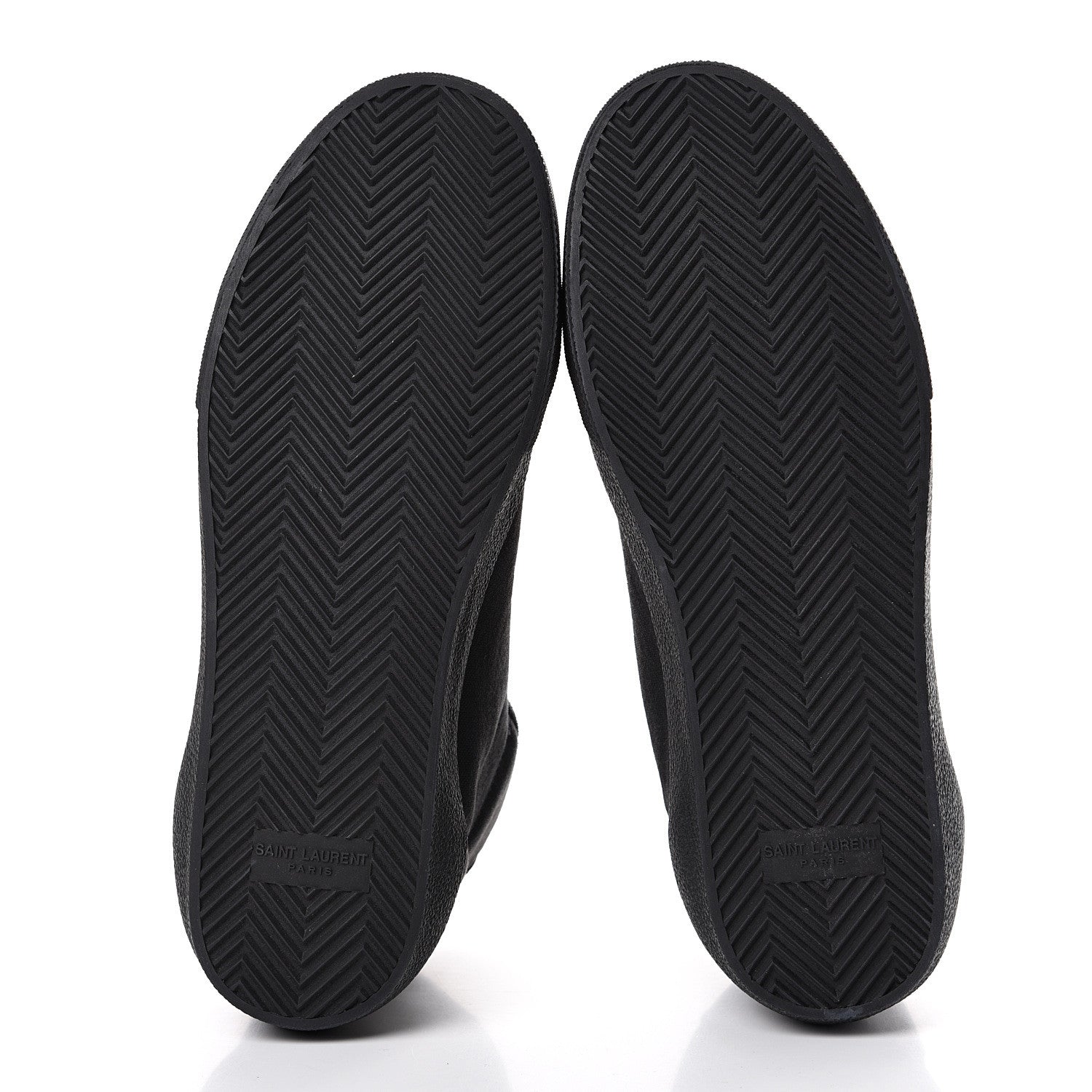 Saint Laurent Distressed Canvas Mens Classic Court High Top Sneakers 42 Black 5 of 11