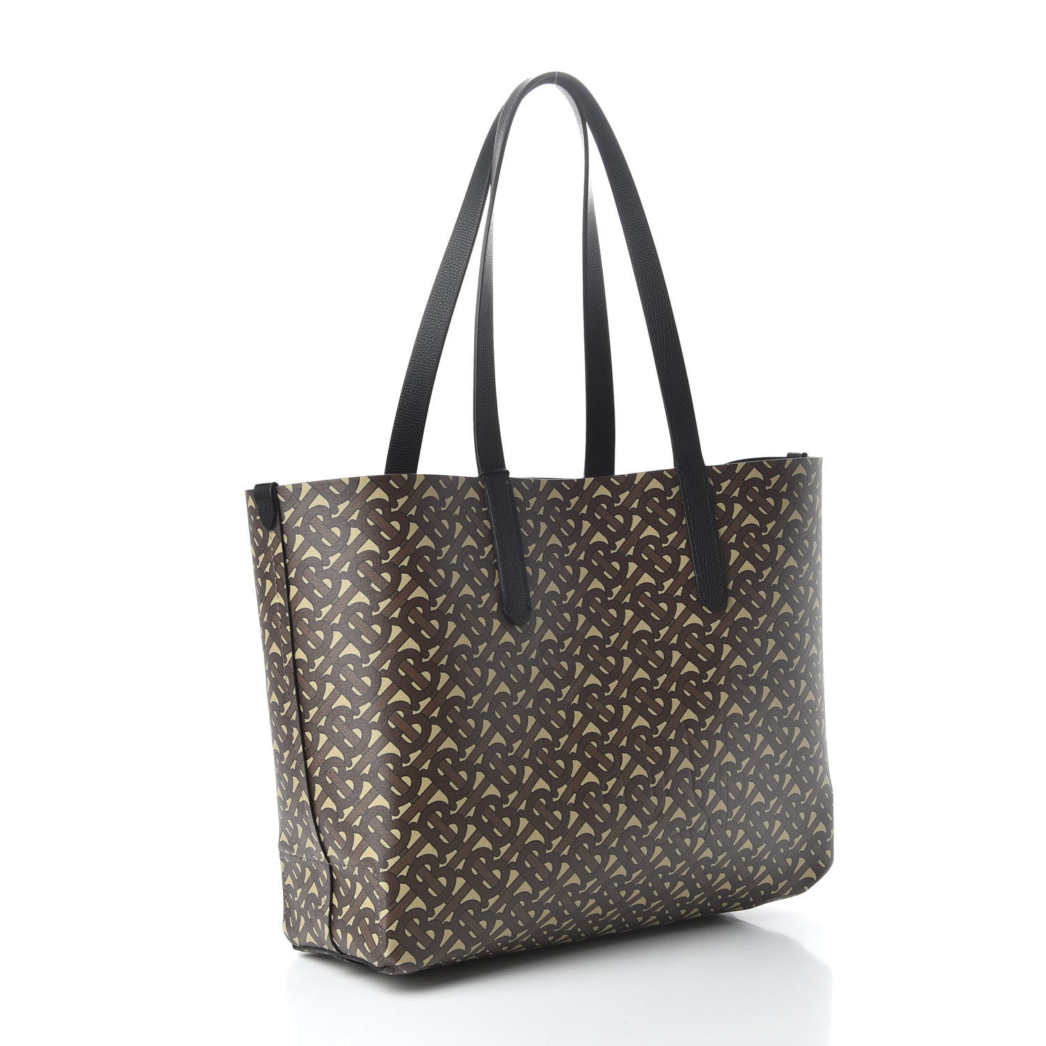 Burberry Calfskin TB Motif Embossed Medium Tote Black 10 of 15