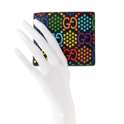 Gucci GG Supreme Monogram Psychedelic Bi-Fold Wallet Black Multicolor 2 of 8