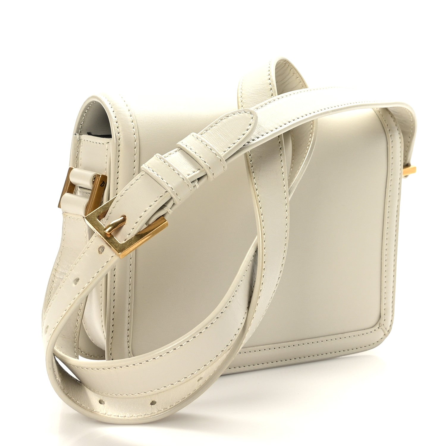Saint Laurent Smooth Calfskin Small Solferino Satchel Ivory 3 of 8