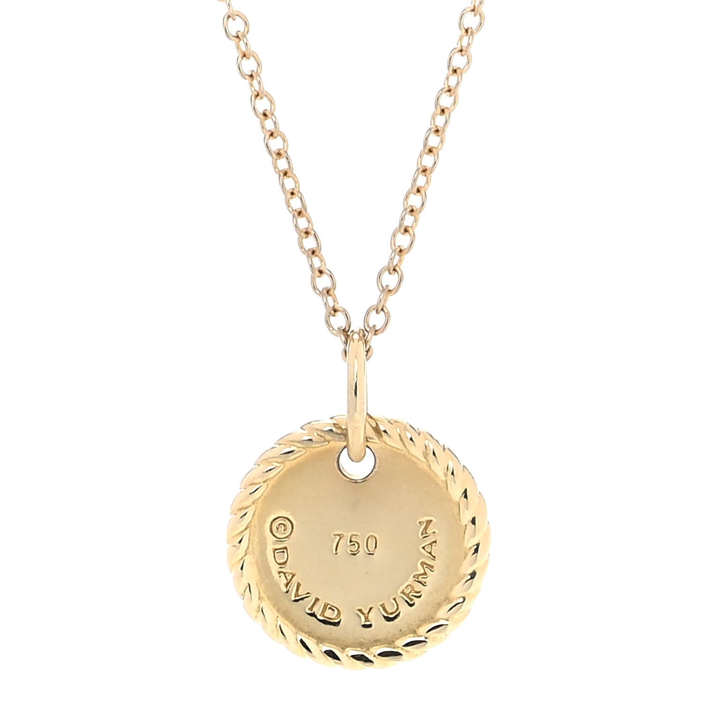 18K Yellow Gold Diamond Initial S Charm Necklace