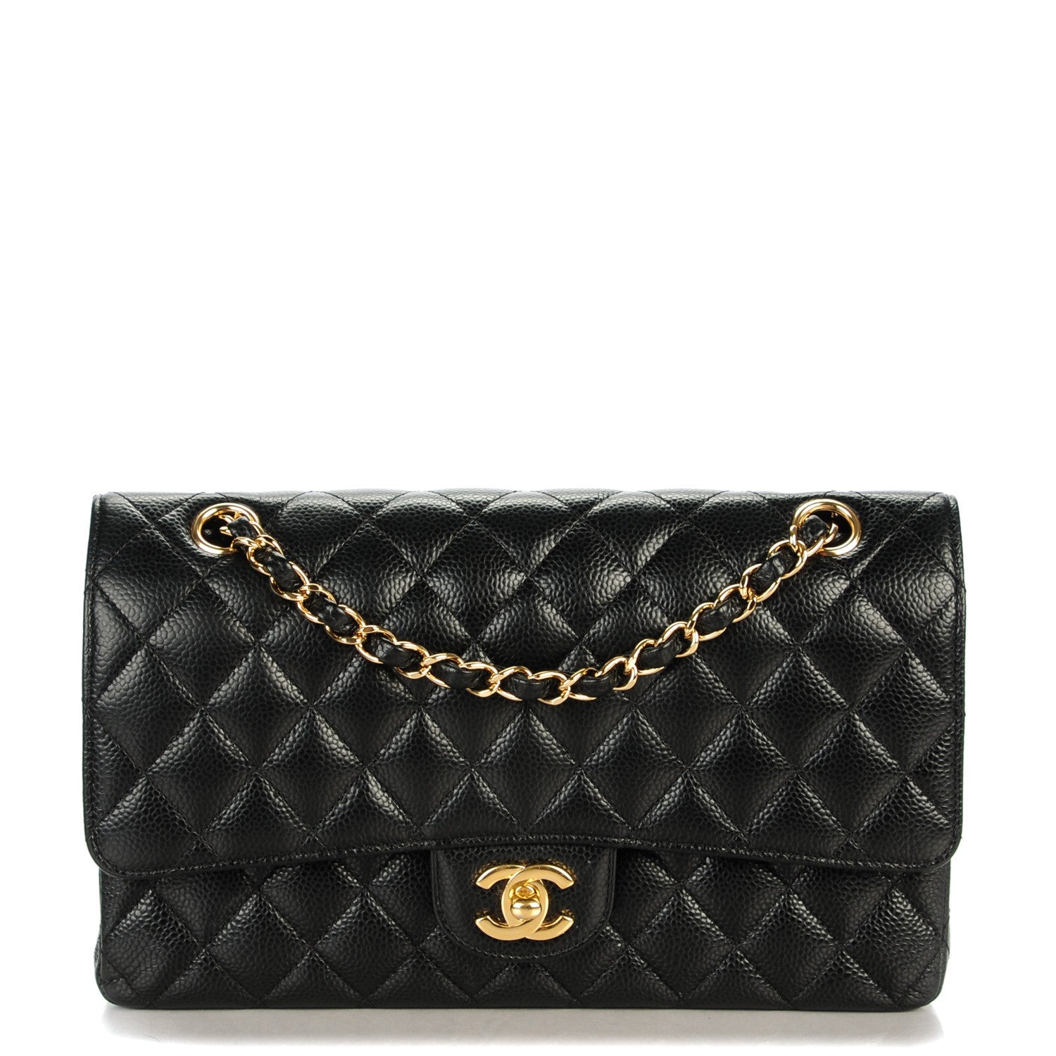 Chanel Caviar Quilted Medium Double Flap Black 1 of 9