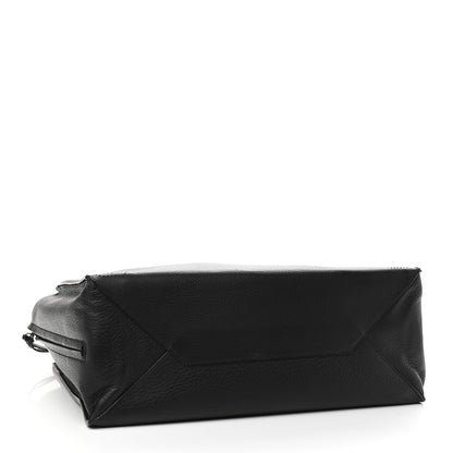 Balenciaga Calfskin Blackout Hardware Perforated Papier B4 Tote Black 9 of 12
